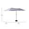 Flash Furniture Elizabeth Commercial Grade 15 FT Triple Head Patio Umbrella with Crank and Easy Lift Functionality in Gray GM-WL-UU021-GRY-GG - alternate 5